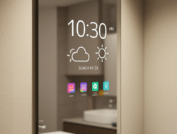 Smart Mirror dengan Layar Informasi Interaktif